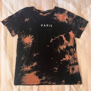 Medium Romwe Paris tee, black acid washed